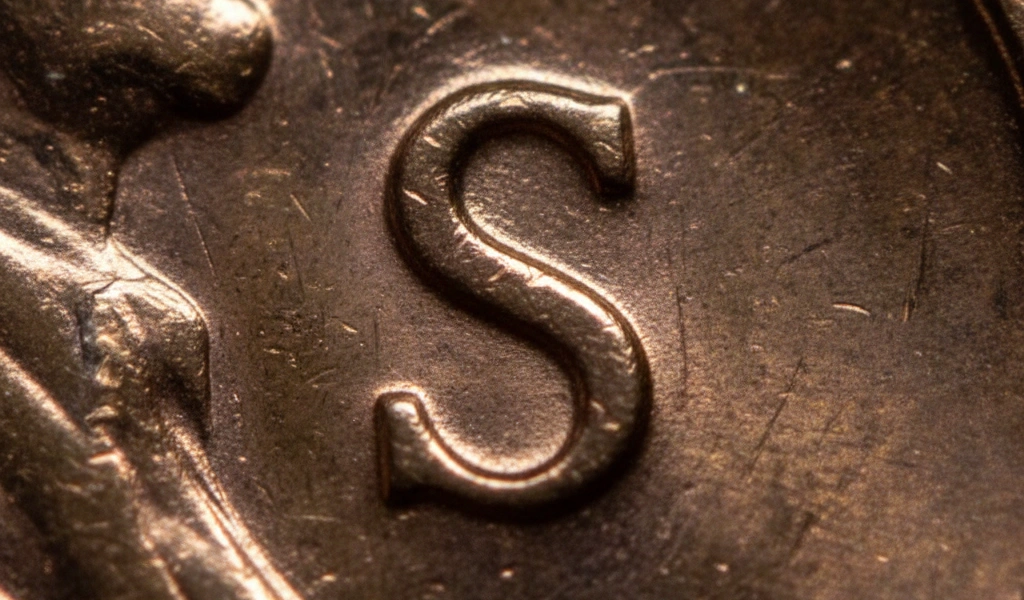 Close-up of “S” mint mark